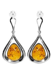 Paar Ohrh&auml;nger OSTSEE-SCHMUCK "OSTSEE-SCHMUCK Ohrh&auml;nger Nicoletta Ohrh&auml;nger Nicoletta", wei&szlig;, Ohrringe, Damen, 37x18mm, Silber 925 (Sterlingsilber)