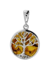 Kettenanh&auml;nger OSTSEE-SCHMUCK "OSTSEE-SCHMUCK Anh&auml;nger Lebensbaum 17 mm", wei&szlig;, Schmuckanh&auml;nger, Damen, 28 x 17mm, Silber 925 (Sterlingsilber), 3,2 g, Kettenanh&auml;nger