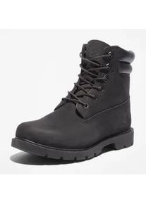 Schn&uuml;rboots Timberland "LINDEN WOODS 6 INCH LACE UP WATERPROOF BOOT", Damen, Gr. 39,5, schwarz, Leder, Schuhe Schn&uuml;rboots, Winterstiefel, Schn&uuml;rstiefel, Winterschuhe, wasserdicht