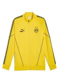 Sweatjacke Puma "Borussia Dortmund KING Anthem Jacke Herren", Herren, Gr. S, faster gelb schwarz, Obermaterial: 63% Polyester, 37% Baumwolle; Taschenfutter: 100% Polyester; Rippe: 7% Elasthan, 93% Polyester; Besatz: 100% Polyester, Sweatjacken Sweatjacke
