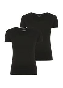 Kurzarmshirt YSABEL MORA, Damen, Gr. S, schwarz, Single Jersey, Obermaterial: 95% Baumwolle, 5% Elasthan, figurbetont h&uuml;ftbedeckend, Rundhals, Shirts, mit Rundhals, elastisch, Baumwollmix, weich, Basic