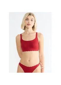 Bustier Sloggi "ZERO Feel Bliss", Damen, Gr. L, N-Gr, shanghai rot, Spitze, Obermaterial: 76% Polyamid, 24% Elasthan, BHs Bustier, nahtlos, Stretch-Spitze, herausnehmbare Pads, atmungsaktiv