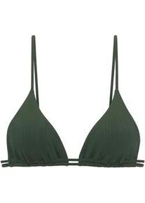 Triangel-Bikini-Top Copenhagen Studios "Nela", Damen, Gr. 40, Cup C/D, gr&uuml;n (dunkelgr&uuml;n), Rippware, Recycling-Polyamid, strukturiert, unifarben, Bikini-Oberteile, aus modischer Strukturware