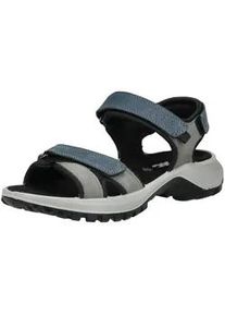Sandale IMac "IMac Sandalen Leder", Damen, Gr. 39, blau (blau, grau), Leder, Schuhe Sandale