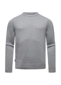 Strickpullover Ragwear "Larrs", Herren, Gr. M (50), grau (hellgrau), Material: 60% Baumwolle, 40% Acryl, gerade h&uuml;ftlang, Rundhals, &Auml;rmel ohne &Auml;rmelschlitz Rippb&uuml;ndchen krempelbar, Pullover Strickpullover, stylischer Herren Sweatpullover mit Rippb&uuml;ndchen