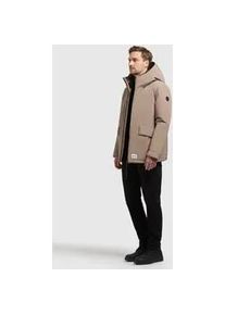 Anorak Khujo "OREG", Herren, Gr. M, greige, 85% Polyester, 15% Baumwolle, unifarben, eingesetzt elastischer Bund mit Windstopper, Jacken