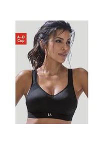 Sport-BH Lascana ACTIVE, Damen, Gr. 85, Cup D, schwarz, Microtouch, Obermaterial: 54% Polyamid (TACTEL), 32% Baumwolle, 14% Elasthan (LYCRA), BHs Sport-BH, ohne B&uuml;gel mit breiten, wattierten Tr&auml;gern