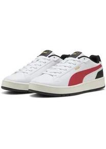 Sneaker Puma "Court Classico Sneakers Erwachsene", Damen, Gr. 44, rot (wei&szlig; for all time rot schwarz), Obermaterial: Synthetik, Textil; Futter: Textil; Innensohle: Textil; Laufsohle: Gummi, Schuhe Sneaker