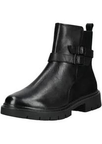 Stiefelette Tamaris "Tamaris Stiefelette Leder/Textil", Damen, Gr. 37, schwarz, Leder, Textil, Schuhe Stiefelette