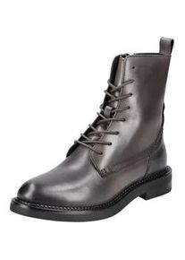 Schn&uuml;rstiefelette Geox "Geox Stiefelette Glattleder", Damen, Gr. 40, grau (taupe), Glattleder, Schuhe Schn&uuml;rstiefelette