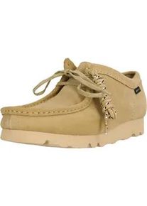 Mokassin Clarks "WallabeeGTX", Herren, Gr. 41,5, beige, Schuhe Mokassin, mit atmungsakiver Membran