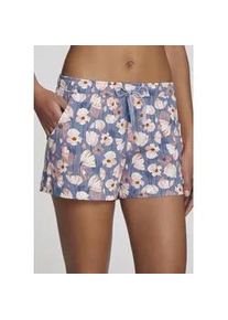 Pyjamashorts Vivance DREAMS, Damen, Gr. 44/46, N-Gr, blau (rosa, blau, gebl&uuml;mt), Single Jersey, Obermaterial: 50% Baumwolle, 50% Viskose, gebl&uuml;mt, Basic kurz, Hosen, mit sch&ouml;nem Muster