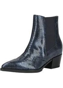Bikerboots Nero Giardini "Nero Giardini Stiefelette Leder/Textil", Damen, Gr. 38, blau (dunkelblau), Leder, Textil, Schuhe Bikerboots