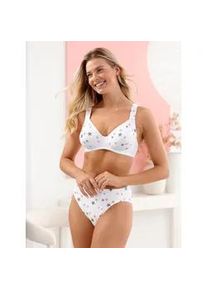 w&auml;schepur Entlastungs-BH W&Auml;SCHEPUR, Damen, Gr. 95, Cup E, wei&szlig; (wei&szlig;, bedruckt), 84% Polyamid, 16% Elasthan, BHs Entlastungs-BH