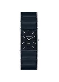 Keramikuhr Jacques Lemans "Dublin", blau (dunkelblau, silberfarben), Armbanduhren, Damen, Quarzuhr, Armbanduhr, Damenuhr, Herrenuhr, Datum, Keramikarmband