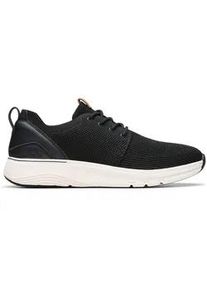 Sneaker Clarks "Motion Trek", Herren, Gr. 42, schwarz, Kunstfaser, Schuhe Sneaker, mit innovativer Technologie