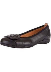 Ballerina Gabor "Gabor Ballerinas Nappaleder", Damen, Gr. 38, schwarz, Nappaleder, Schuhe Ballerina