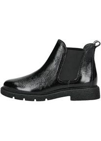 Ankleboots Paul Green "Paul Green Stiefelette Leder/Textil", Damen, Gr. 37,5, schwarz (schwarz lack), Leder, Textil, Schuhe Ankleboots