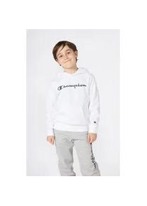 Kapuzensweatshirt Champion "SPORTWEAR HOODIE Standard Fit", Jungen, Gr. M (140/146), wht, ns, Obermaterial: 54% Baumwolle, 46% Polyester, normal, Rundhals, Sweatshirts, f&uuml;r Kinder