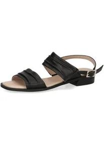 Riemchensandale Caprice "Caprice Sandalen Leder", Damen, Gr. 39, schwarz, Leder, Schuhe Riemchensandale