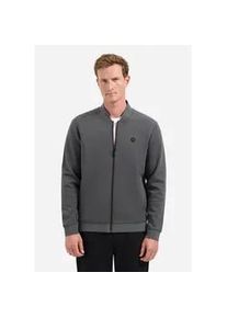 Sweater NO EXCESS "NO EXCESS Bomberweste von Timeless Basics", Herren, Gr. XXL, schwarz steel, 49% Polyester, 45% Baumwolle, 6% Elasthan, Sweatshirts Sweater