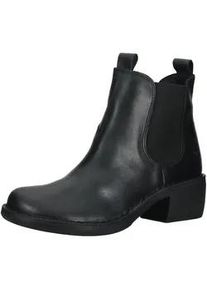 Stiefelette Fly London "Fly London Stiefelette Leder", Damen, Gr. 36, schwarz, Leder, Schuhe Stiefelette