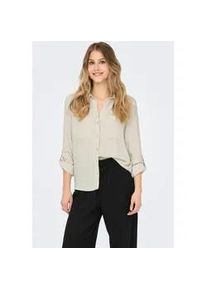 Langarmbluse Only "OnlyASMIN-SIESTA LS LINEN BL SHIRT PNT", Damen, Gr. S, gelb (moonbeam), Web, Obermaterial: 80% Viskose, 20% Leinen, unifarben, oversize, Blusen