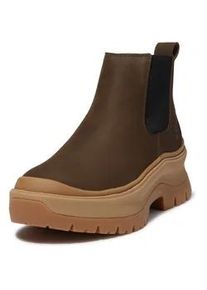 Chelseaboots Timberland "ROXIE LANEMID CHELSEA BOOT", Damen, Gr. 41,5, schwarz braun nubuck, Leder, Schuhe Chelseaboots, Stiefelette, Winterschuhe, Ankle Boots