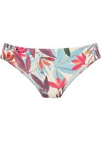 Bikini-Hose Lascana "Imani", Damen, Gr. 38, N-Gr, creme bedruckt, Recycling-Polyamid, bedruckt, Badehosen Bikini-Hose, mit sommerlichem Bl&auml;tterprint