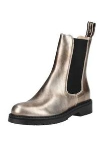 Stiefelette Nero Giardini "Nero Giardini Stiefelette Leder/Textil", Damen, Gr. 40, gold, Leder, Textil, Schuhe Stiefelette