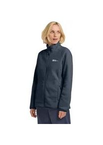 Fleecejacke Jack Wolfskin "Moonrise", Damen, Gr. S, blau (midnight sky), Obermaterial: 100% Polyester, normal, Jacken Fleecejacke, f&uuml;r Wandern und Trekking, aus recyceltem POLARTEC 200-Material