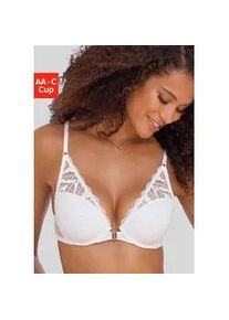 Push-up-BH Vivance, Damen, Gr. 70, Cup A, wei&szlig;, Spitze, Obermaterial: 89% Polyamid, 11% Elasthan, BHs Push-up-BH, mit B&uuml;gel, im High-Apex-Design, verf&uuml;hrerische Dessous