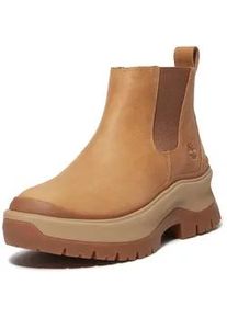 Chelseaboots Timberland "ROXIE LANEMID CHELSEA BOOT", Damen, Gr. 41,5, medium braun full grain, Leder, Schuhe Chelseaboots, Stiefelette, Winterschuhe, Ankle Boots