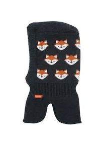 Schlupfm&uuml;tze MaxiMo, Jungen, Gr. 53, carbonmeliert, Strick, Baumwolle, gemustert, mehrfarbig, M&uuml;tzen, Baumwolle, gef&uuml;ttert, w&auml;rmend, doppelt gestrickt, ausgen&auml;htes Halsteil