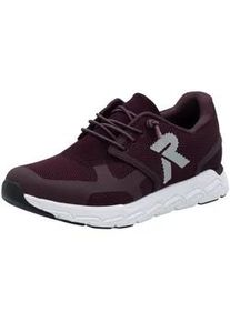 Sneaker Rieker "Rieker Sneaker Textil", Damen, Gr. 38, lila (schwarzberry), Textil, Schuhe Sneaker