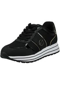 Sneaker Tamaris "Tamaris Sneaker Textil", Damen, Gr. 38, gold (schwarz, gold), Textil, Schuhe Sneaker