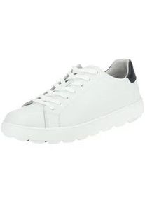 Sneaker Geox "Geox Sneaker Leder/Textil", Herren, Gr. 41, wei&szlig; (wei&szlig;, navy), Leder, Textil, Schuhe Sneaker