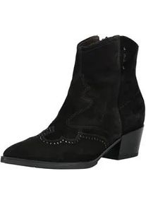 Bikerboots Nero Giardini "Nero Giardini Stiefelette Veloursleder", Damen, Gr. 40, schwarz, Veloursleder, Schuhe Bikerboots