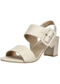 Riemchensandale Caprice "Caprice Sandalen Nappaleder", Damen, Gr. 38,5, beige (cream), Nappaleder, Schuhe Riemchensandale