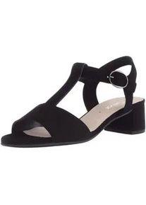 Riemchensandale Gabor "Gabor Sandalen Nappaleder", Damen, Gr. 39, schwarz, Nappaleder, Schuhe Riemchensandale