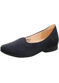 Think! Ballerina THINK "Think Ballerinas Veloursleder", Damen, Gr. 39, blau (dunkelblau), Veloursleder, Schuhe Ballerina