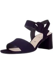 Riemchensandale Gabor "Gabor Sandalen Leder", Damen, Gr. 38,5, blau (atlantik), Leder, Schuhe Riemchensandale