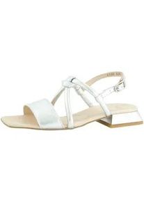 Riemchensandale Paul Green "Paul Green Sandalen Lederimitat", Damen, Gr. 38,5, silber (metallic silber), Lederimitat, Schuhe Riemchensandale