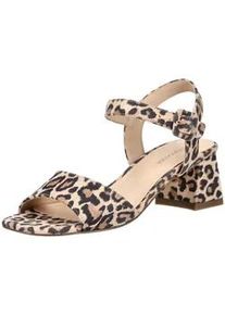 Riemchensandale Peter Kaiser "Peter Kaiser Sandalen Veloursleder", Damen, Gr. 38, braun (leopard), Veloursleder, Schuhe Riemchensandale