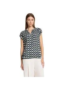 Schlupfbluse Betty Barclay "Damen kurzarm", Damen, Gr. 36, bunt (dunkelblau, gr&uuml;n), Obermaterial: 100% Viskose, figurumspielend normal, Rundhals, Blusen Schlupfbluse