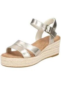 Toms Shoes Keilsandalette TOMS "TOMS Sandalen Leder", Damen, Gr. 42, gold, Leder, Schuhe