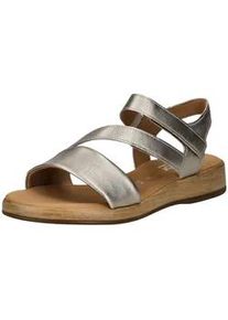 Riemchensandale Gabor COMFORT "Gabor Comfort Sandalen Leder", Damen, Gr. 40,5, puder, Leder, Schuhe Riemchensandale