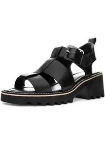 Riemchensandale Ara "Ara Sandalen Leder", Damen, Gr. 39, schwarz, Leder, Schuhe Riemchensandale