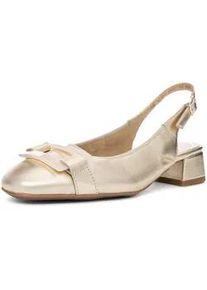 Ballerina Ara "Ara Ballerinas Leder", Damen, Gr. 39, grau (platin), Leder, Schuhe Ballerina