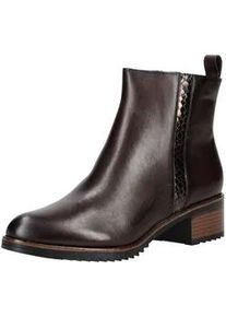 Ankleboots Marco Tozzi "Marco Tozzi Stiefelette Leder/Textil", Damen, Gr. 40, braun (mocca), Leder, Textil, Schuhe Ankleboots